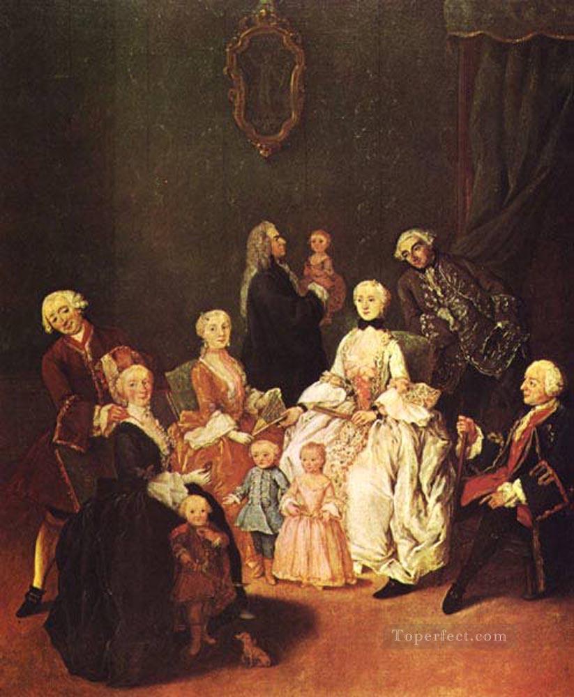Escenas de la vida familiar del patricio Pietro Longhi Pintura al óleo